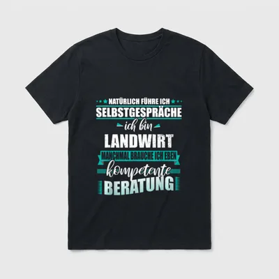 Landwirt Bauer Lustiger Spruch T-Shirt – Klassisches T-Shirt in Schwarz
