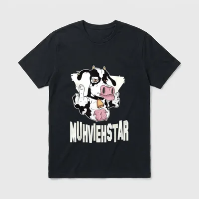Lustiges Muhviehstar Milchbauer Landwirt T-Shirt – Klassisches T-Shirt in Schwarz