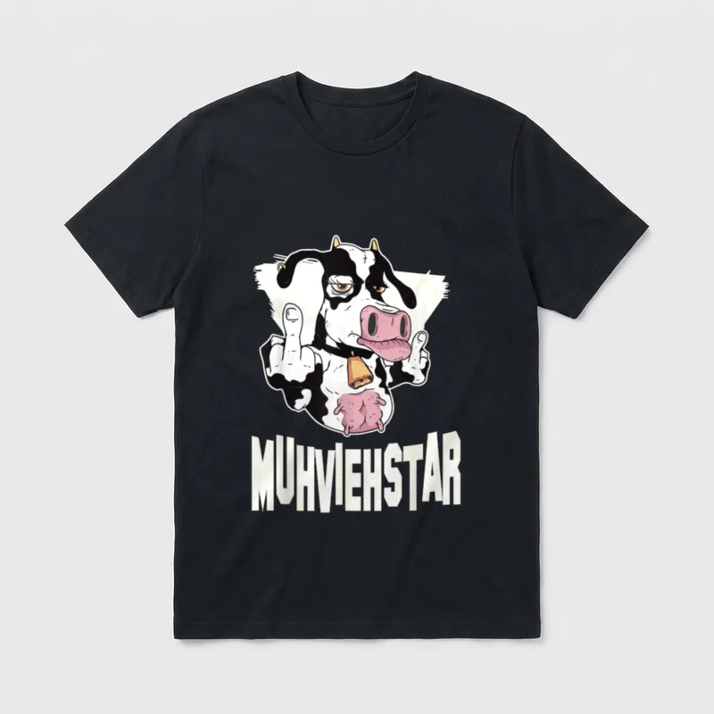 Lustiges Muhviehstar Milchbauer Landwirt T-Shirt – Klassisches T-Shirt in Schwarz