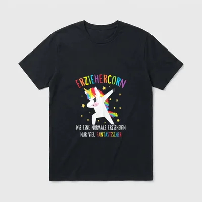 Erzieherin Einhorn Pädagogin Beruf T-Shirt – Klassisches T-Shirt in Schwarz