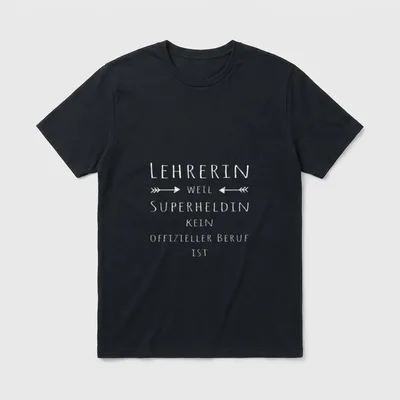 Lehrerin Superheldin Spruch Heldin T-Shirt – Klassisches T-Shirt in Schwarz