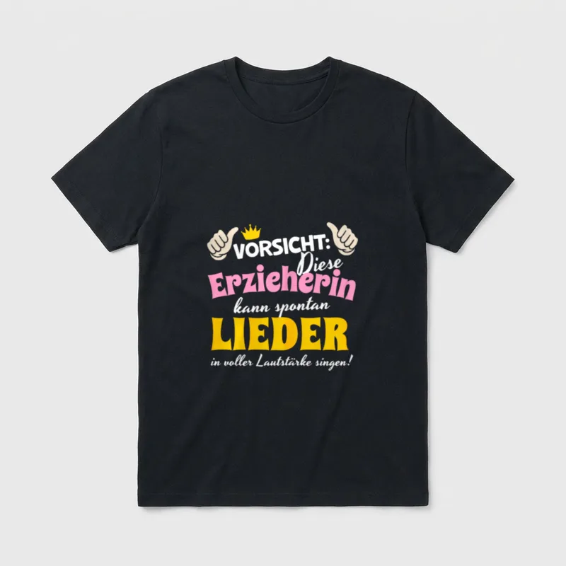 Erzieherin Kita Lustig Spontan T-Shirt – Klassisches T-Shirt in Schwarz