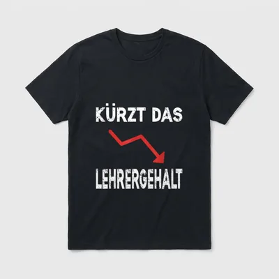 Kürzt das Lehrergehalt Spruch Lustig T-Shirt – Klassisches T-Shirt in Schwarz