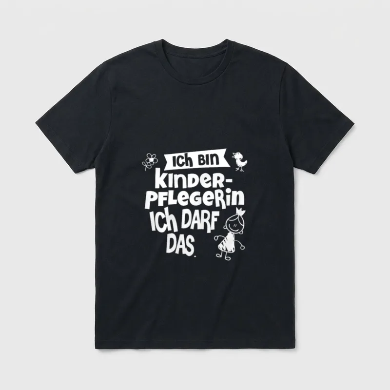 Ich bin Kinderpflegerin! Kita T-Shirt – Klassisches T-Shirt in Schwarz