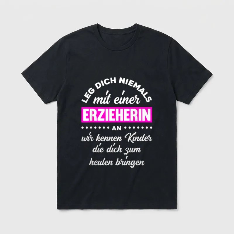 Leg Dich Niemals Lehrer & Erzieher T-Shirt – Klassisches T-Shirt in Schwarz