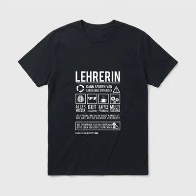 Lehrerin Spruch Pädagoge Lustiges T-Shirt – Klassisches T-Shirt in Schwarz