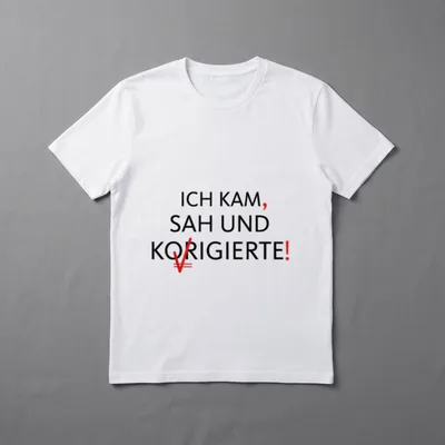 Ich Kam Sah Und Korrigierte T-Shirt – Klassisches T-Shirt in Schwarz