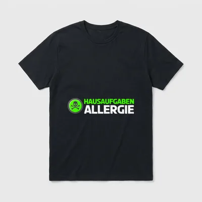 Hausaufgaben Allergie Hausis Schüler T-Shirt – Klassisches T-Shirt in Schwarz