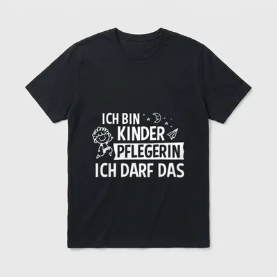 Ich bin Kinderpflegerin Kita Lustiger T-Shirt – Klassisches T-Shirt in Schwarz
