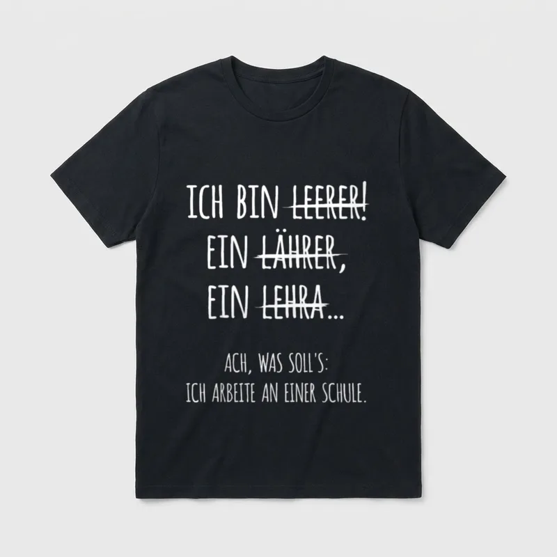 Ich bin Lehrer Lehrerin T-Shirt – Klassisches T-Shirt in Schwarz