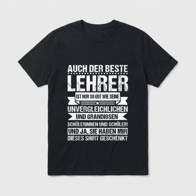 Witziges Lehrer Spruch Motiv T-Shirt – Klassisches T-Shirt in Schwarz