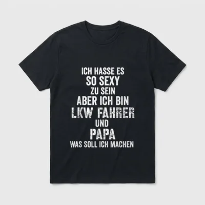 Papa Lkw Fahrer Lustig T-Shirt – Klassisches T-Shirt in Schwarz