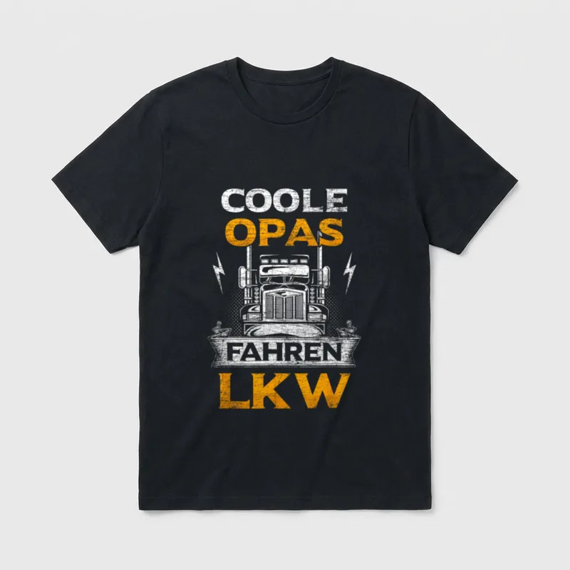 LKW-Fahrer Opa Spruch Berufskraftfahrer T-Shirt – Klassisches T-Shirt in Schwarz