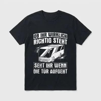 Busfahrer Fahrgast Kollektion Lustiges T-Shirt – Klassisches T-Shirt in Schwarz