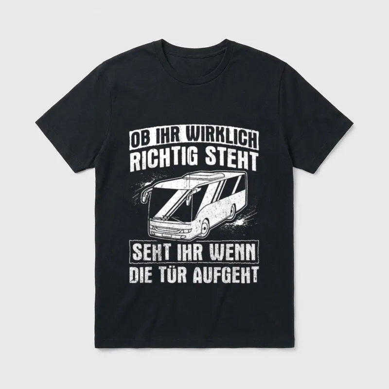 Busfahrer Fahrgast Kollektion Lustiges T-Shirt – Klassisches T-Shirt in Schwarz