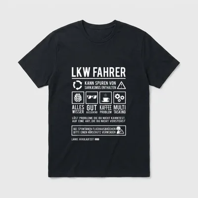 LKW Fahrer Spruch Lastkraftwagenfahrer T-Shirt – Klassisches T-Shirt in Schwarz