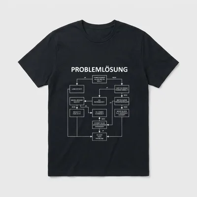 Problemlösung Funshirt für Männer T-Shirt – Klassisches T-Shirt in Schwarz