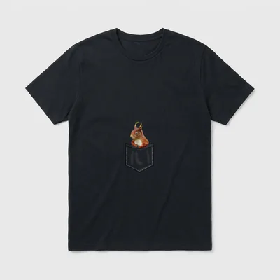 Eichhörnchen in der Tasche T-Shirt – Klassisches T-Shirt in Schwarz