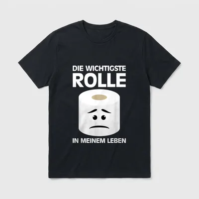 Rolle Klopapier Toilettenpapier Lustige T-Shirt – Klassisches T-Shirt in Schwarz
