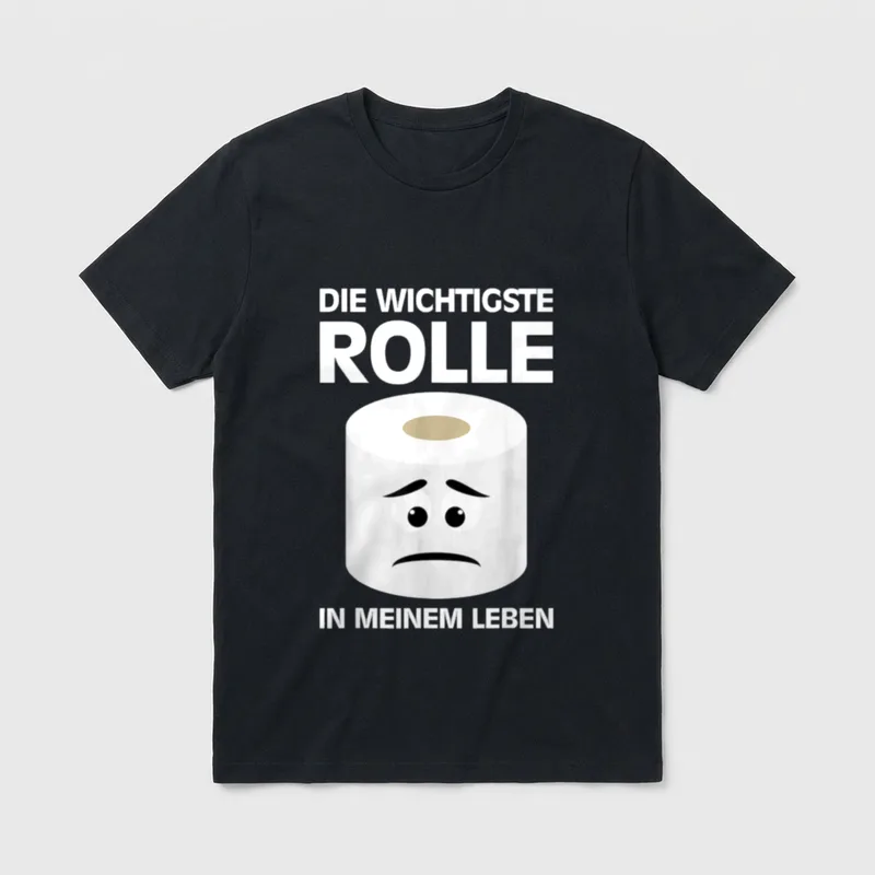Rolle Klopapier Toilettenpapier Lustige T-Shirt – Klassisches T-Shirt in Schwarz