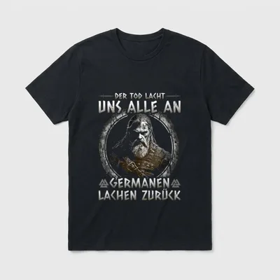 Wikinger Spruch Germanen Lachen T-Shirt – Klassisches T-Shirt in Schwarz