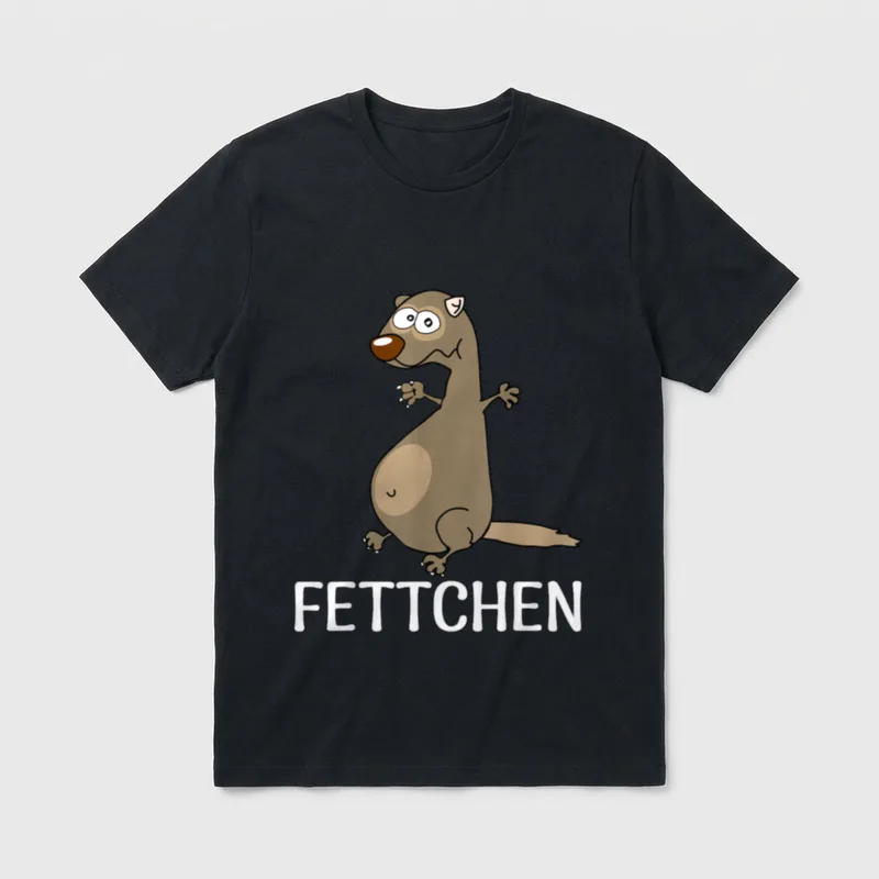 Fettchen Lustiges Fettchen/Frettchen T-Shirt – Klassisches T-Shirt in Schwarz