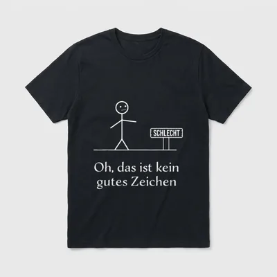 Kein gutes Zeichen T-Shirt – Klassisches T-Shirt in Schwarz