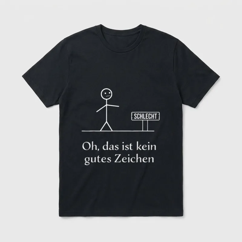 Kein gutes Zeichen T-Shirt – Klassisches T-Shirt in Schwarz
