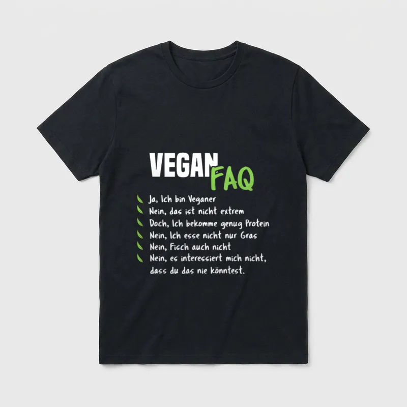 Veganer Vegan Veganerin Spruch T-Shirt – Klassisches T-Shirt in Schwarz