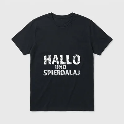 Polska Hello und Spierdalaj T-Shirt – Klassisches T-Shirt in Schwarz