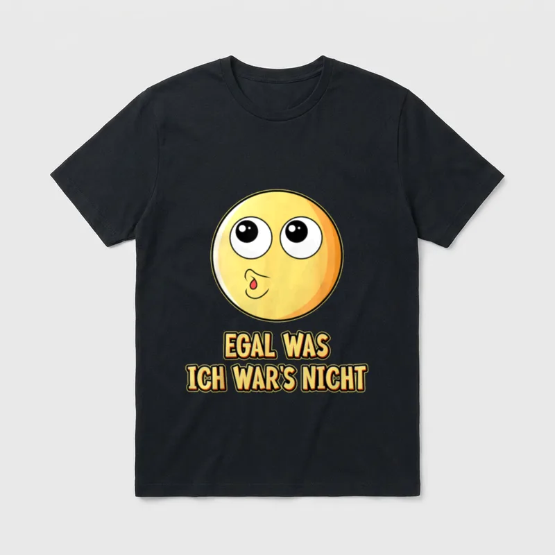 Egal Was Ich War's Nicht T-Shirt – Klassisches T-Shirt in Schwarz