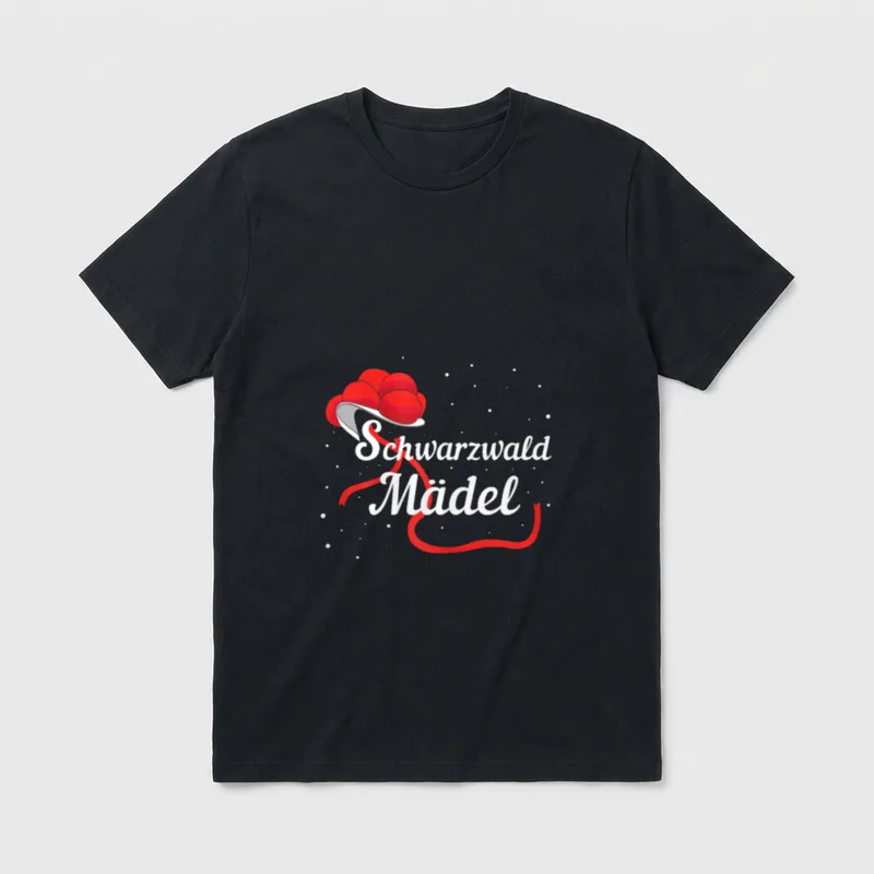 Lustiges Schwarzwald Bollenhut Black T-Shirt – Klassisches T-Shirt in Schwarz