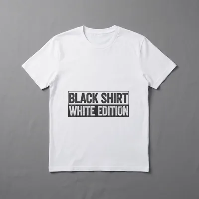 Cooles White Edition Weiße T-Shirt – Klassisches T-Shirt in Schwarz