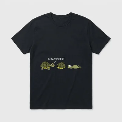 Lustiges Gesundheit Schildkröten T-Shirt – Klassisches T-Shirt in Schwarz