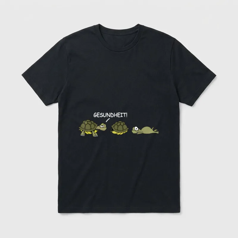 Lustiges Gesundheit Schildkröten T-Shirt – Klassisches T-Shirt in Schwarz