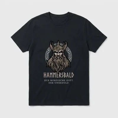 Hammersbald Gott der Ungeduld T-Shirt – Klassisches T-Shirt in Schwarz