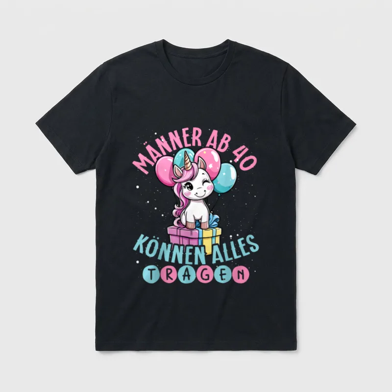 Männer Ab 40 Können T-Shirt – Klassisches T-Shirt in Schwarz