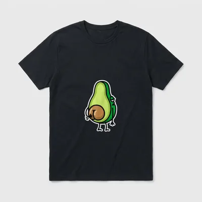 Avocadosamen lustige vegan Avocado T-Shirt – Klassisches T-Shirt in Schwarz