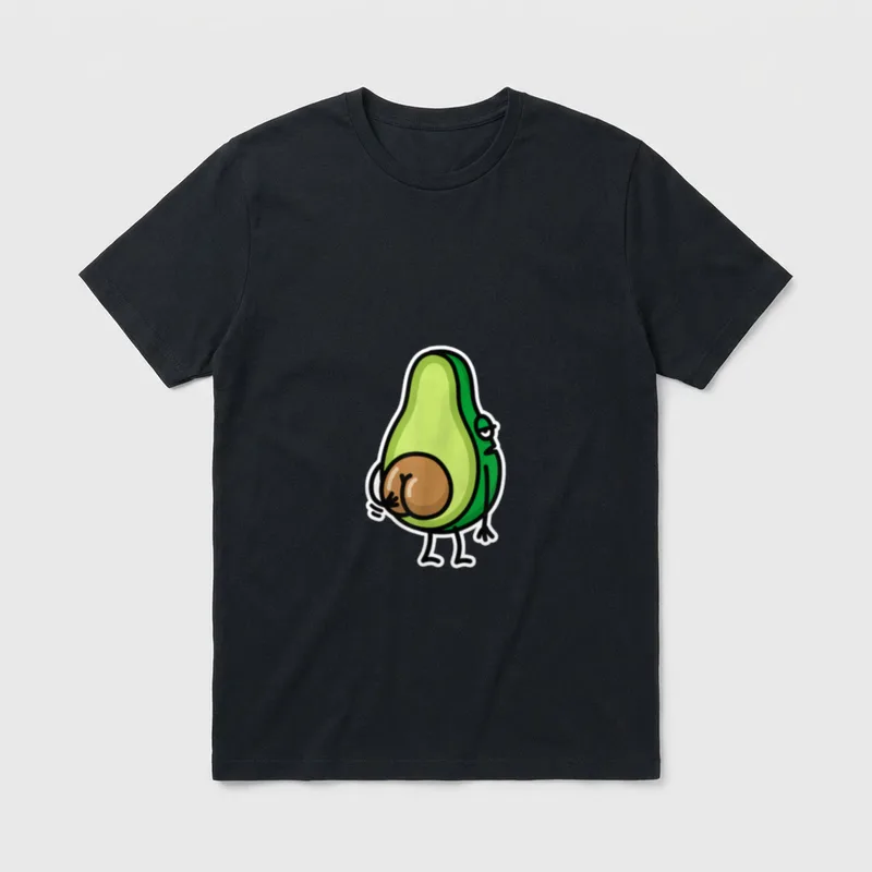 Avocadosamen lustige vegan Avocado T-Shirt – Klassisches T-Shirt in Schwarz