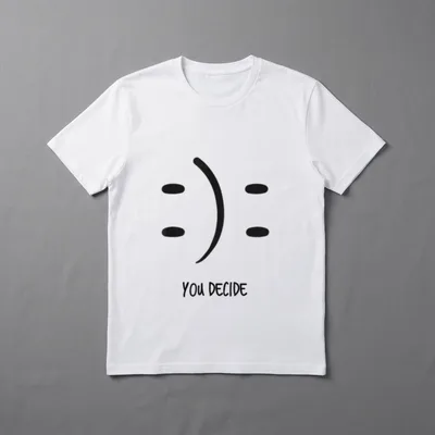 Coole Sachen Teenager Mädchen T-Shirt – Doppelter Smiley mit Schriftzug „YOU DECIDE“ – Klassisches T-Shirt in Schwarz