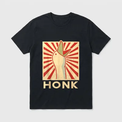 Lustiges Honk Goose Hand T-Shirt – Klassisches T-Shirt in Schwarz