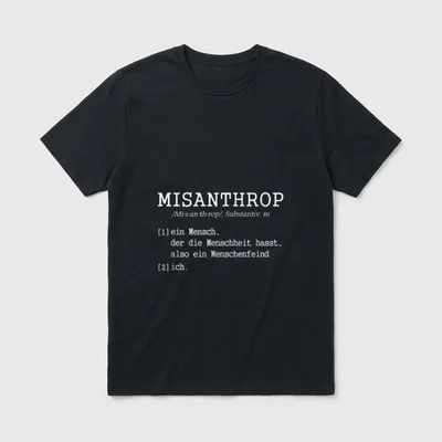 Lustiges Provokantes Misanthrop Menschenhasser T-Shirt – Klassisches T-Shirt in Schwarz