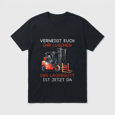 Lagergott Ist Da Stapler T-Shirt – Klassisches T-Shirt in Schwarz