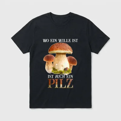 Lustiges Passion Pilze Sammeln T-Shirt – Klassisches T-Shirt in Schwarz
