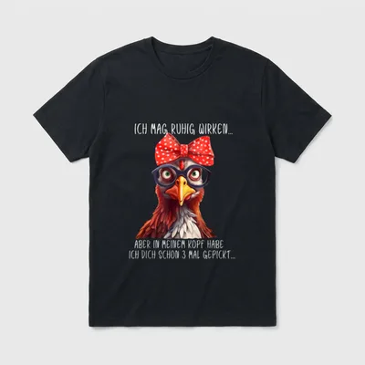 Witziger Hühnerklappe Spruch Statement T-Shirt – Klassisches T-Shirt in Schwarz