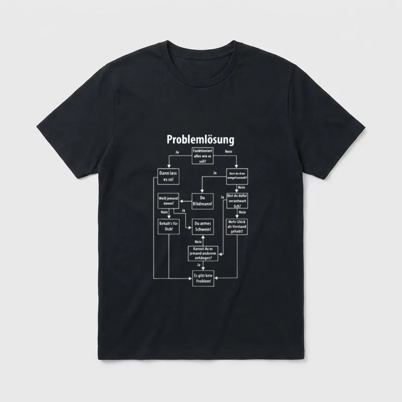 Problemlösung für Männer Lösungsprozess T-Shirt – Klassisches T-Shirt in Schwarz