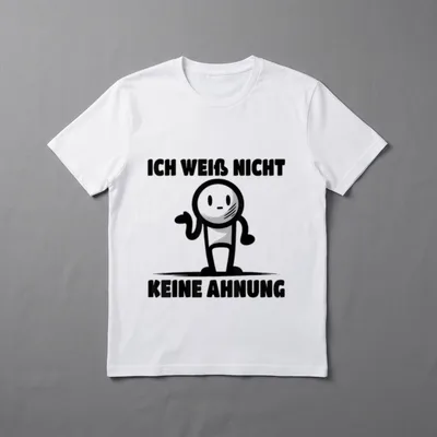 Ich Weiß Nicht Keine T-Shirt – Klassisches T-Shirt in Schwarz