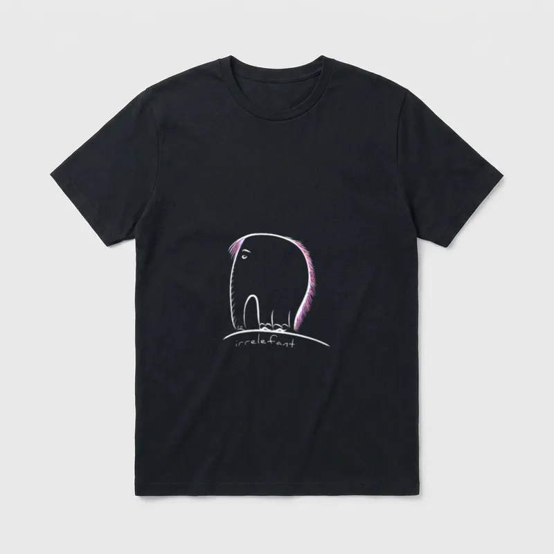 Lustiges Hippie Elefanten IRRELEFANT T-Shirt – Klassisches T-Shirt in Schwarz