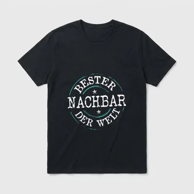 Bester Nachbar der Welt-Nachbarschaft T-Shirt – Klassisches T-Shirt in Schwarz