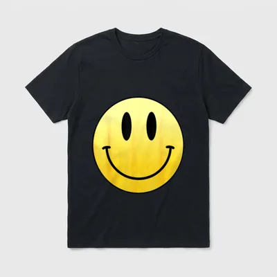 Happy Face Smile Cute T-Shirt – Klassisches T-Shirt in Schwarz